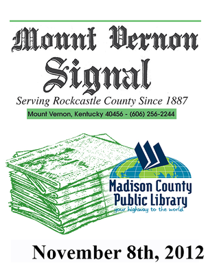 cover image of Mount Vernon Signal 11/08/2012